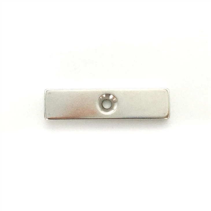Block Magnet With Countersunk For Motor